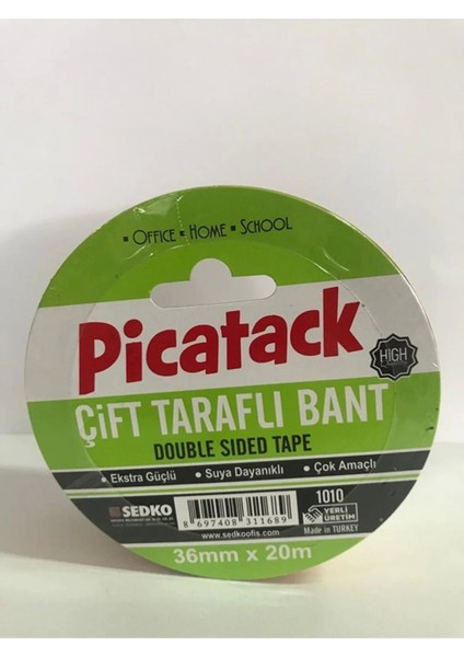 Picatack Çift Taraflı Bant 1010 (36 mm * 20 Mt) ( 3 Adet )