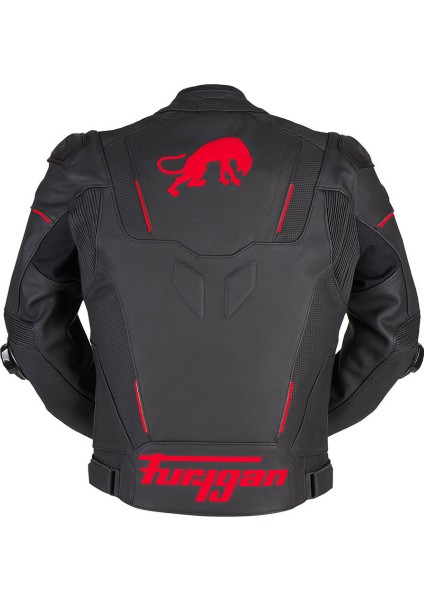 Raptor Evo 2 Deri Motosiklet Ceketi Siyah Kırmızı fırsatları