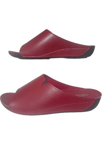Kadın Kırmızı Ortopedik Taban Günlük Şık Terlik CHPR857-74 indirimleri