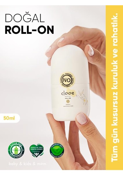 Doğal Roll on Ter Kokusu Önleyici (50ml) - Lekesiz, Fresh, Gözenek Kapatmaz