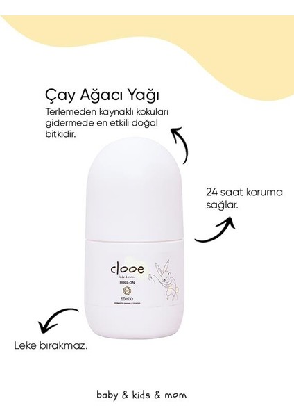 Doğal Roll on Ter Kokusu Önleyici (50ml) - Lekesiz, Fresh, Gözenek Kapatmaz