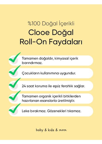 Doğal Roll on Ter Kokusu Önleyici (50ml) - Lekesiz, Fresh, Gözenek Kapatmaz