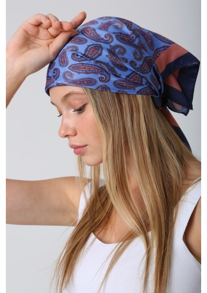 Luminos Butik Kadın Şal Desenli Fular-Bandana FLR48 60X60