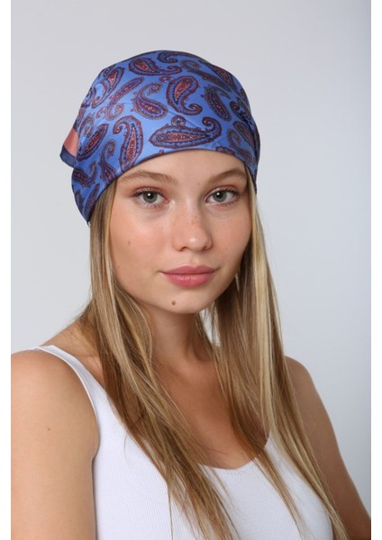 Luminos Butik Kadın Şal Desenli Fular-Bandana FLR48 60X60