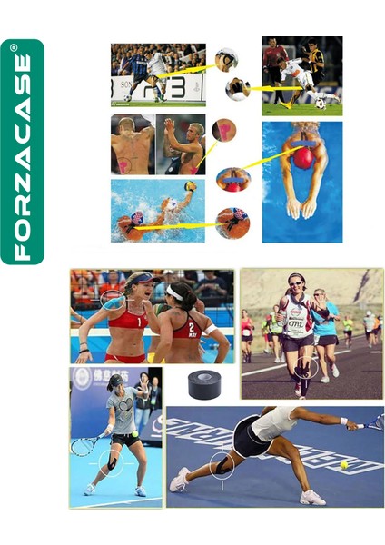 Su Geçirmez Pamuk Sporcu Ağrı-Bandı Kinesiyoloji Bandı (5m x 5cm) - FC258 indirimleri