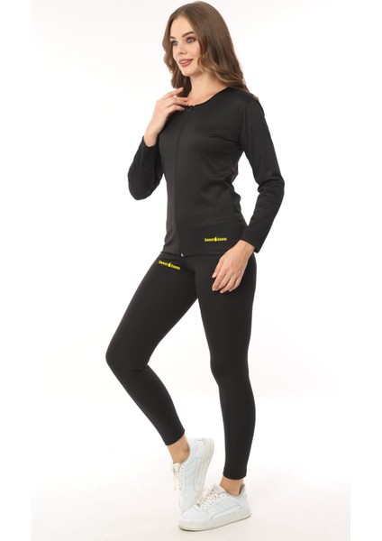 Fermuarlı Uzun Kollu Üst ve Tayt Termal Kadın Ikili Set indirimleri
