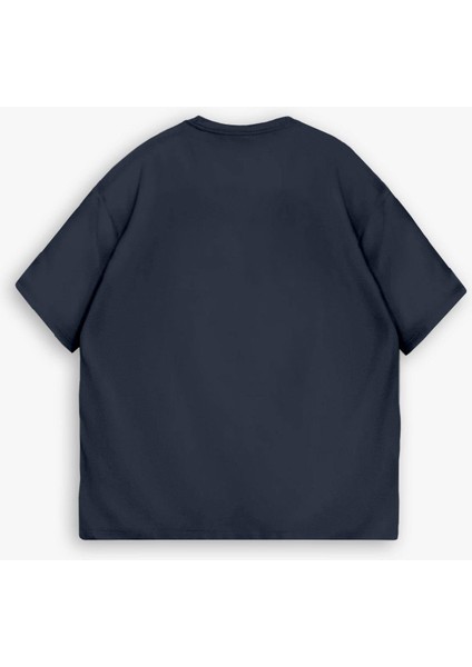 Abluka Online Erkek Yazlık Bisiklet Yaka Oversize Çift Katman Cepli T-Shirt Füme