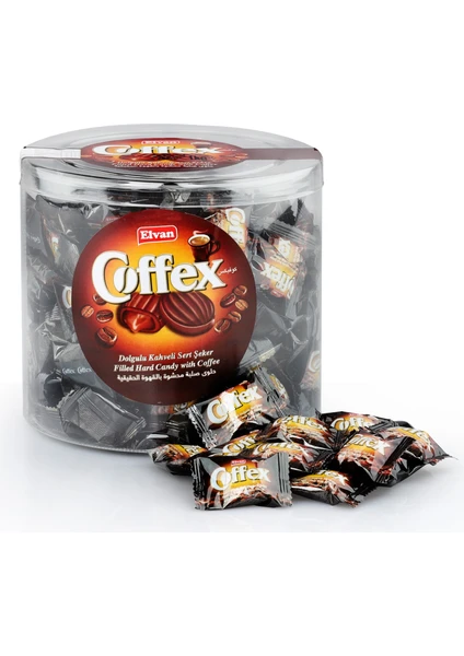 Coffex Kahveli Şeker 1000 Gr. Silindir (1 Kutu)