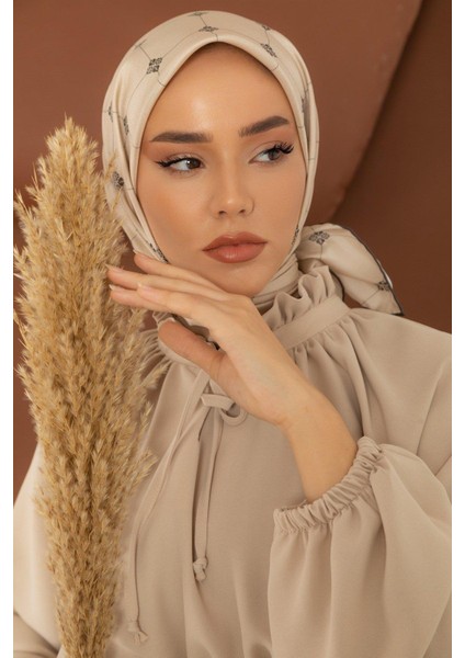 Twill Ipek Eşarp - 11392-30 Taş Haki