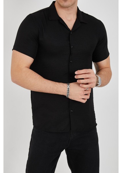 Erkek Slim Fit Polycotton Kısa Kol Gömlek modelleri