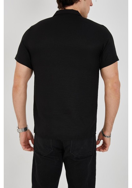 Erkek Slim Fit Polycotton Kısa Kol Gömlek indirimleri
