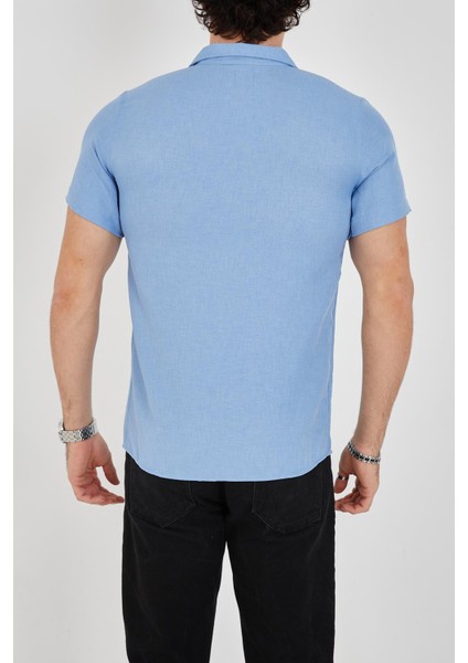 Erkek Slim Fit Polycotton Kısa Kol Gömlek fırsatları