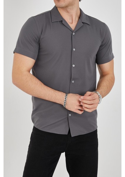 Erkek Slim Fit Polycotton Kısa Kol Gömlek modelleri