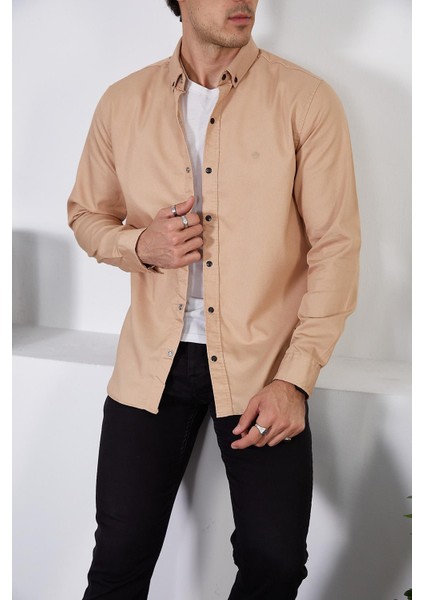 Erkek Slim Fit Kot Gömlek fırsatları