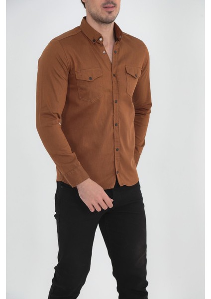 Erkek Slim Fit Kot Gömlek indirimleri