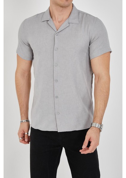 Erkek Slim Fit Polycotton Kısa Kol Gömlek fiyatları