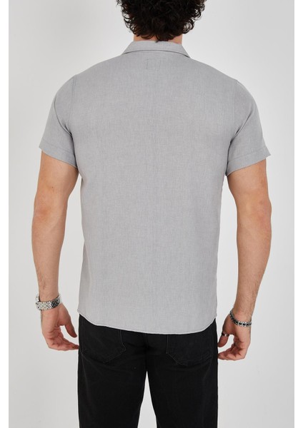 Erkek Slim Fit Polycotton Kısa Kol Gömlek indirimleri