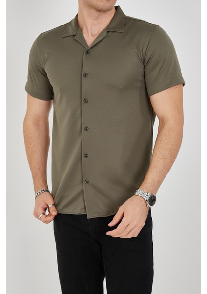 Erkek Slim Fit Polycotton Kısa Kol Gömlek fiyatları
