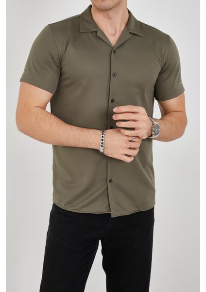 Erkek Slim Fit Polycotton Kısa Kol Gömlek modelleri