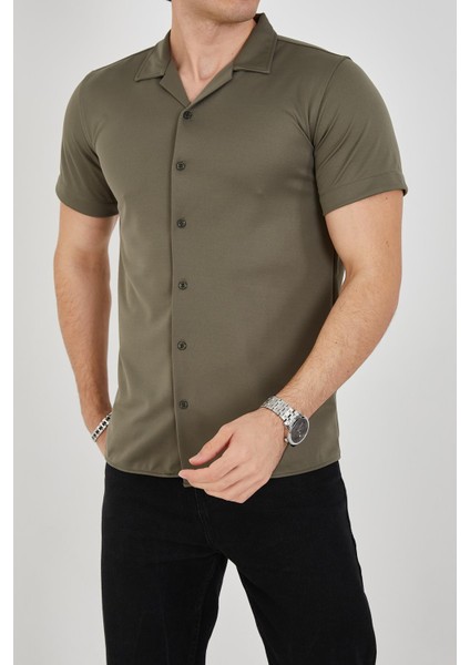 Erkek Slim Fit Polycotton Kısa Kol Gömlek fırsatları