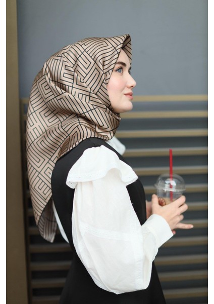 Twill Ipek Eşarp - 11390-04 Vizon