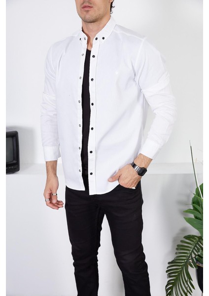 Erkek Slim Fit Kot Gömlek fiyatları