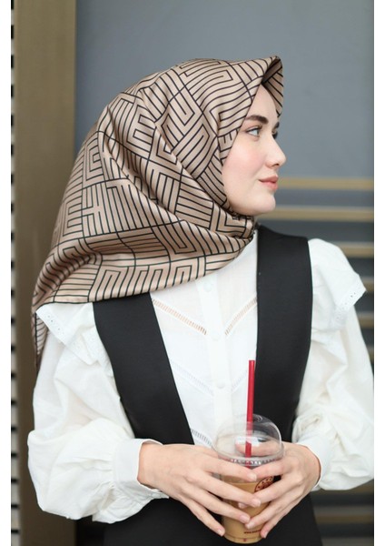 Twill Ipek Eşarp - 11390-04 Vizon