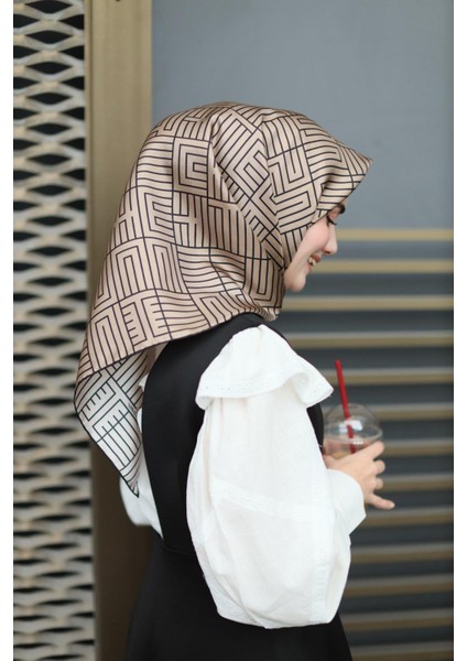 Twill Ipek Eşarp - 11390-04 Vizon