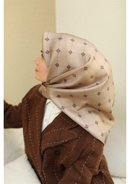 Twill Ipek Eşarp - 11392-13 Vizon Kahve fırsatları