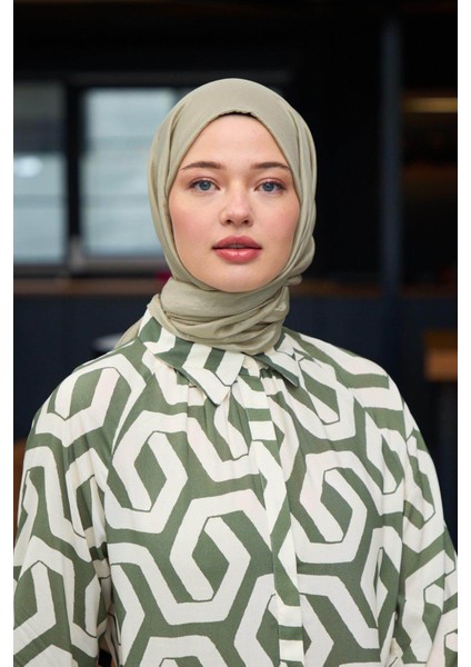 Düz Desen Vual Şal Çağla Yeşil Vual Ipek Şal - 9800-04 fiyatları