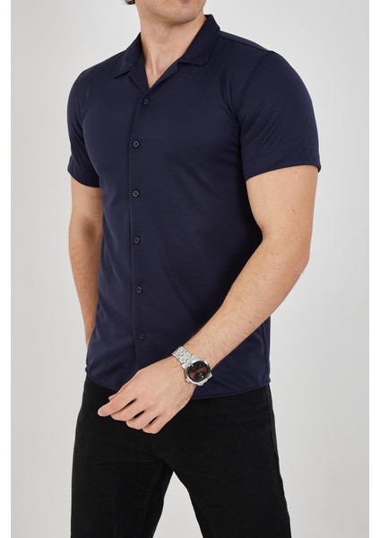 Erkek Slim Fit Polycotton Kısa Kol Gömlek fırsatları