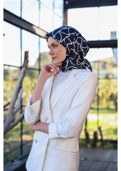 Boheme Collection Soft Eşarp Ekru Siyah 1175-03