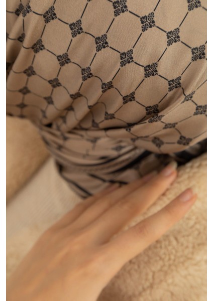 Twill Ipek Eşarp - 11393-15 Vizon Siyah