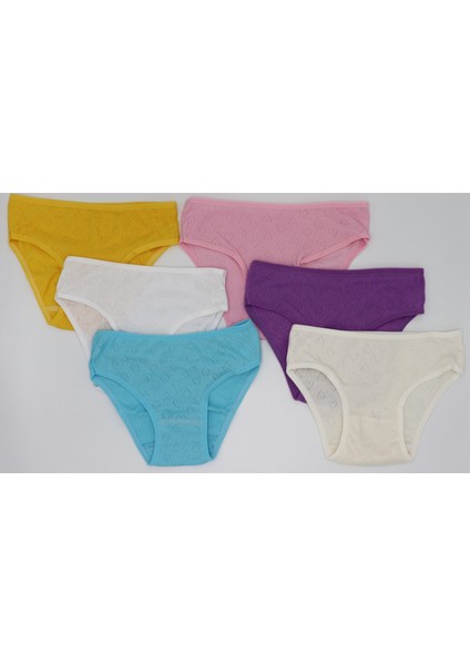 Kız Çocuk 6'lı Jakarlı Slip Külot