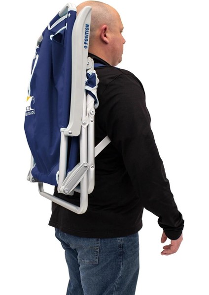 Gci Backpack Beach Chair 4 Kademeli Katlanır Kamp Sandalyesi