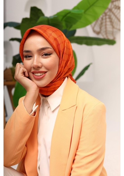 Twill Ipek Eşarp - 11393-31 Kiremit modelleri