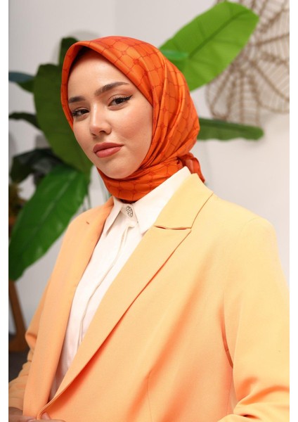 Twill Ipek Eşarp - 11393-31 Kiremit fırsatları