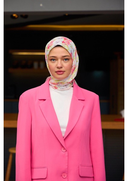 Harmony Collection Soft Eşarp Krem Koyu Pembe 1177-10