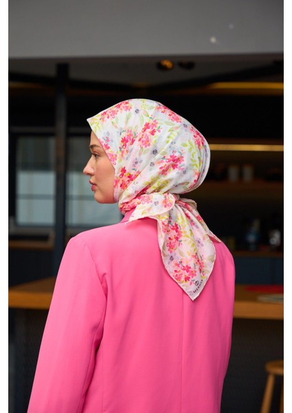 Harmony Collection Soft Eşarp Krem Koyu Pembe 1177-10