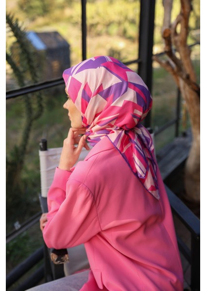 Canvas Desen Soft Eşarp Krem 1164-08