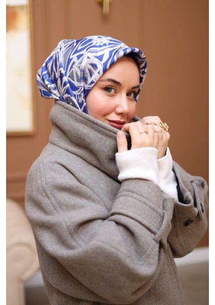 Twill Ipek Eşarp - 11419-41 Saks Mavi Gri modelleri