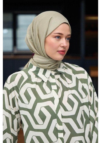 Düz Desen Vual Şal Çağla Yeşil Vual Ipek Şal - 9800-04 fırsatları
