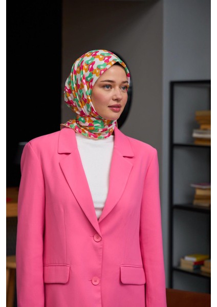 Harmony Collection Soft Eşarp Zümürt Koyu Pembe 1178-05