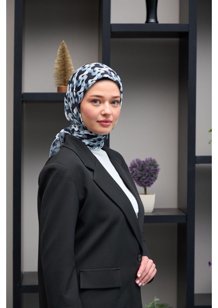 Harmony Collection Soft Eşarp Siyah Gümüş 1178-09