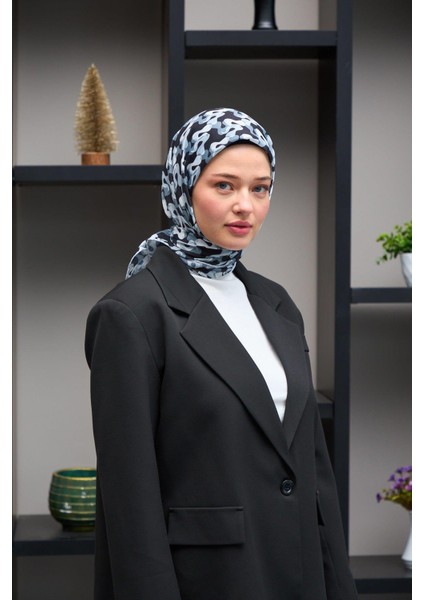 Harmony Collection Soft Eşarp Siyah Gümüş 1178-09
