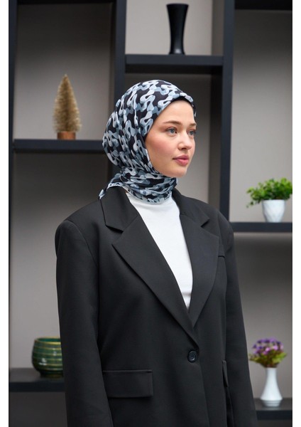 Harmony Collection Soft Eşarp Siyah Gümüş 1178-09