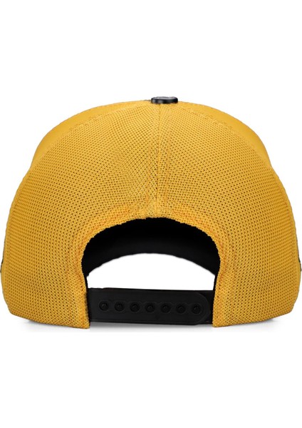 V1 Trucker El Patron - 1 Kod Logolu Unisex Koyu Antrasit-Sarı Şapka (Cap)