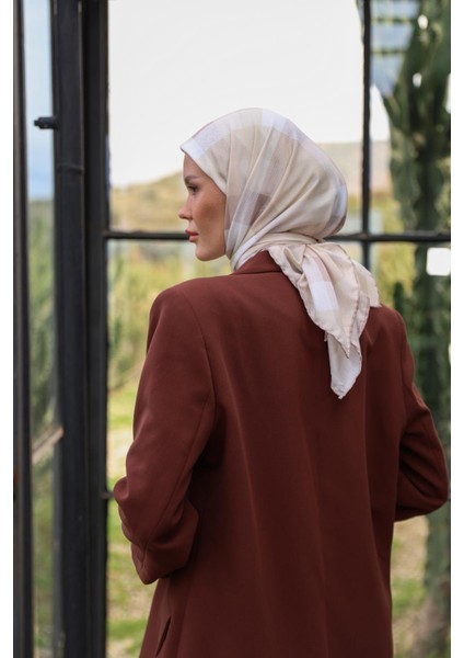 Logo Desen Soft Eşarp Bej 1162-06
