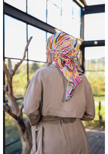 Poncy Desen Soft Eşarp Turuncu Altuni 1169-07