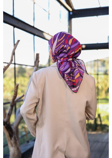 Poncy Desen Soft Eşarp Mor 1169-11 modelleri